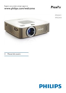 Manual de uso Philips PPX3414 PicoPix Proyector