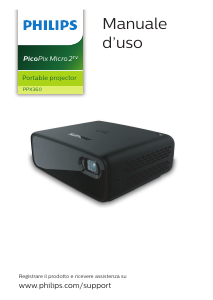 Manuale Philips PPX360 PicoPix Micro 2tv Proiettore