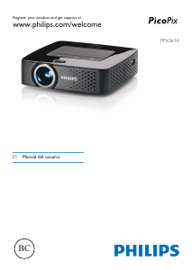 Manual de uso Philips PPX3614 PicoPix Proyector