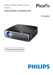 Manuale Philips PPX4935 PicoPix Proiettore