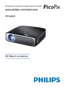 Návod Philips PPX4935 PicoPix Projektor