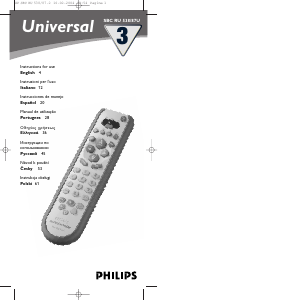 Руководство Philips SBC RU 538 Пульт дистанционного управления