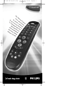 Manual de uso Philips SBC RU 631 Control remoto