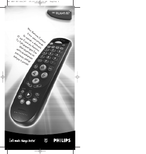 Manuale Philips SBC RU 641 Telecomando