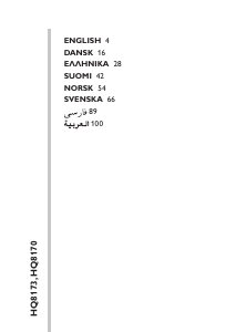 Bruksanvisning Philips HQ8170CC Rakapparat