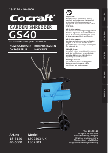 Bedienungsanleitung Cocraft GS40 Gartenhäcksler