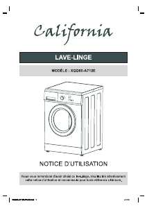 Mode d’emploi California XQG60-A712E Lave-linge