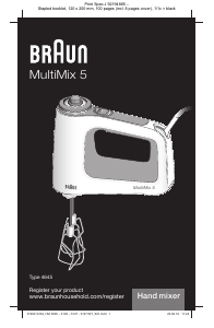 Посібник Braun HM 5000 MultiMix 5 Ручний міксер