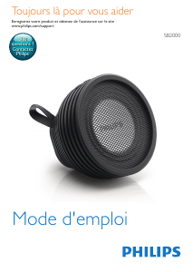 Mode d’emploi Philips SB2000B Haut-parleur