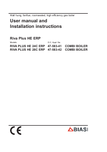 Handleiding Biasi Riva Plus Combi 24C ERP Boiler