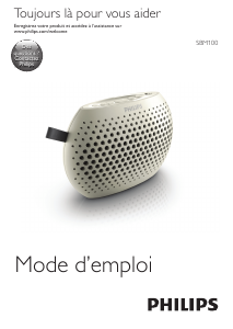 Mode d’emploi Philips SBM100WHI Haut-parleur