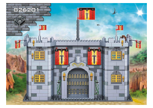 Käyttöohje BanBao set 8262 Castle Linnaseinä