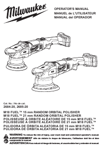 Mode d’emploi Milwaukee 2684-20 Polisseuse