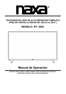 Manual de uso Naxa NT-4002 Televisor de LED