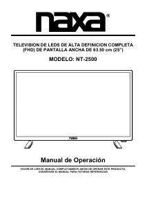Manual de uso Naxa NT-2500 Televisor de LED