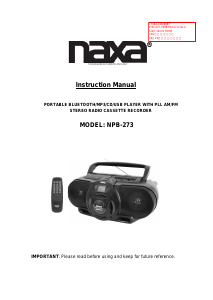 Handleiding Naxa NPB-273 Stereoset