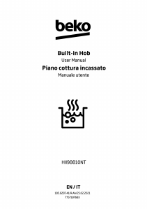 Manuale BEKO HII98810NT Piano cottura
