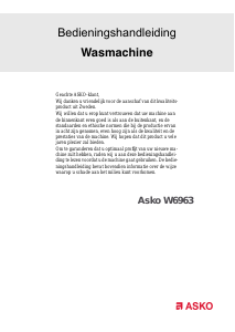 Handleiding Asko W6963 Wasmachine