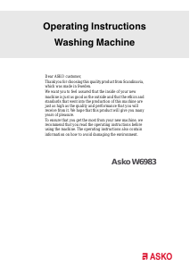 Manual Asko W6983 Washing Machine