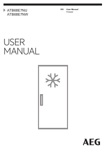 Manual AEG ATB68E7NU Freezer
