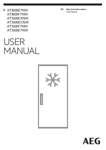 Bedienungsanleitung AEG ATS68EXNW Gefrierschrank