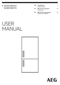 Manual de uso AEG SCB818E8TS Frigorífico combinado