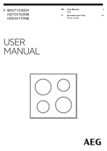 Manuale AEG BN071436DH Piano cottura