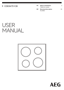 Mode d’emploi AEG CDE84751CB Table de cuisson