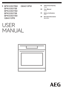 Manual AEG BPK435070M Oven