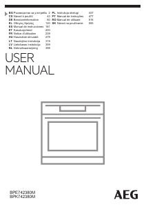 Manual de uso AEG BPE742380M Horno