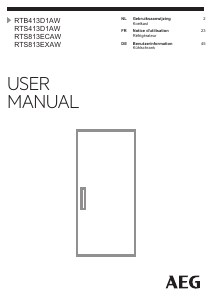 Handleiding AEG RTS813EXAW Koelkast