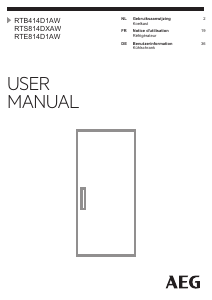 Handleiding AEG RTS814DXAW Koelkast