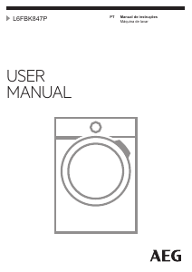 Manual AEG L6FBK847P Máquina de lavar roupa