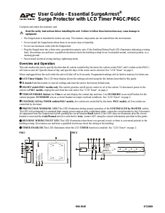 Handleiding APC P4GC Overspanningsbeveiliging