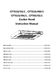 Manual de uso Candy CFT610/5X/1 Campana extractora
