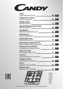 Mode d’emploi Candy CHW7AV4WGT Table de cuisson