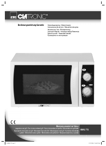 Instrukcja Clatronic MWG 772 Kuchenka mikrofalowa