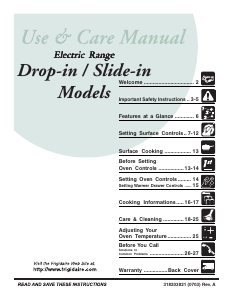 Manual Frigidaire FED365EBF Range