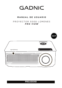 Manual de uso Gadnic PROJ0049 Proyector