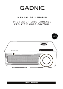 Manual de uso Gadnic PROJ049W Proyector
