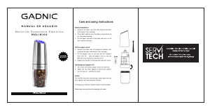 Manual de uso Gadnic MOLINI02 Molinillo de pimienta y sal
