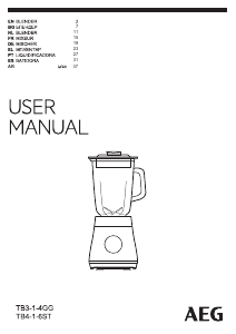 Manual AEG TB4-1-6ST Liquidificadora