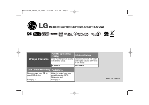 Handleiding LG HT503PH-A2 Home cinema set