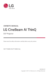 Manual LG HU715QW CineBeam Projector