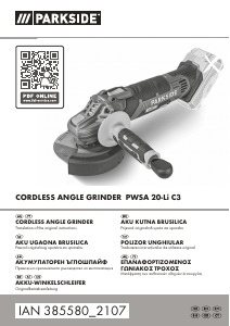 Manual Parkside IAN 385580 Angle Grinder