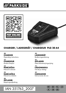 Manual Parkside IAN 351763 Battery Charger