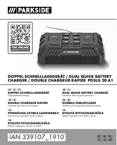 Manual Parkside IAN 339107 Battery Charger