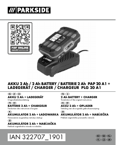 Manual Parkside IAN 322707 Battery Charger