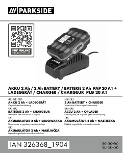 Manual Parkside IAN 326368 Battery Charger