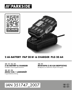 Handleiding Parkside IAN 351747 Batterijlader